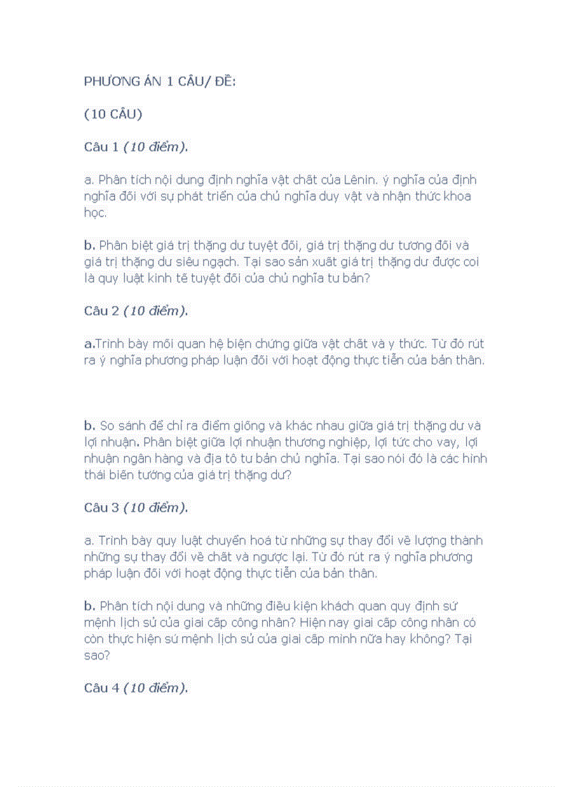image for page Đề và đáp án nnlcb của chủ nghĩa mác lênin