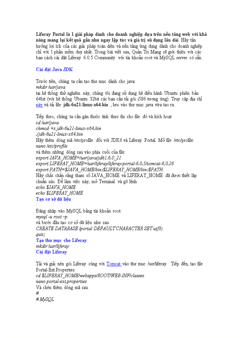 image for page Hướng dẫn cài đặt Liferay 6 0 5 Community với Tomcat trên Ubuntu 10 04