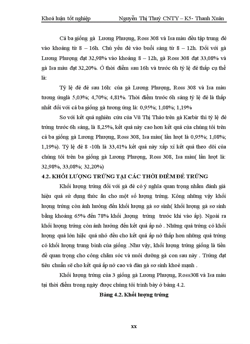 image for page Nghiên cứu một số yếu tố ảnh hưởng tới kết quả ấp nở của trứng gà Lương Phượng Ross 308 và Isa màu nuôi theo phương thức công nghiệp tại Xí nghiệp giống gia cầm Chương Mỹ Hà Nội
