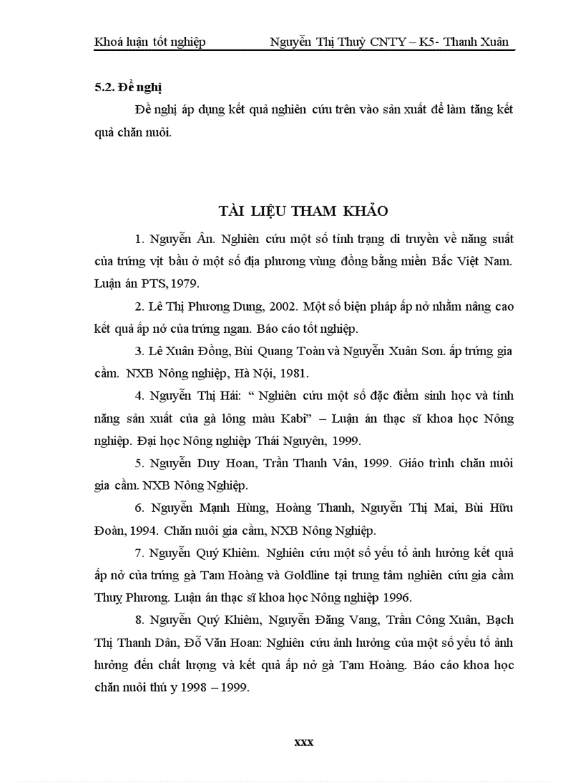 image for page Nghiên cứu một số yếu tố ảnh hưởng tới kết quả ấp nở của trứng gà Lương Phượng Ross 308 và Isa màu nuôi theo phương thức công nghiệp tại Xí nghiệp giống gia cầm Chương Mỹ Hà Nội