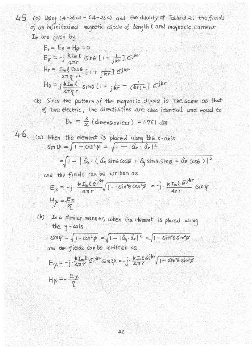 image for page Chapter 1 6 Solution of Antenna Theory Analysis and Design 3rd Edition Constantine Balanis Wiley 2
