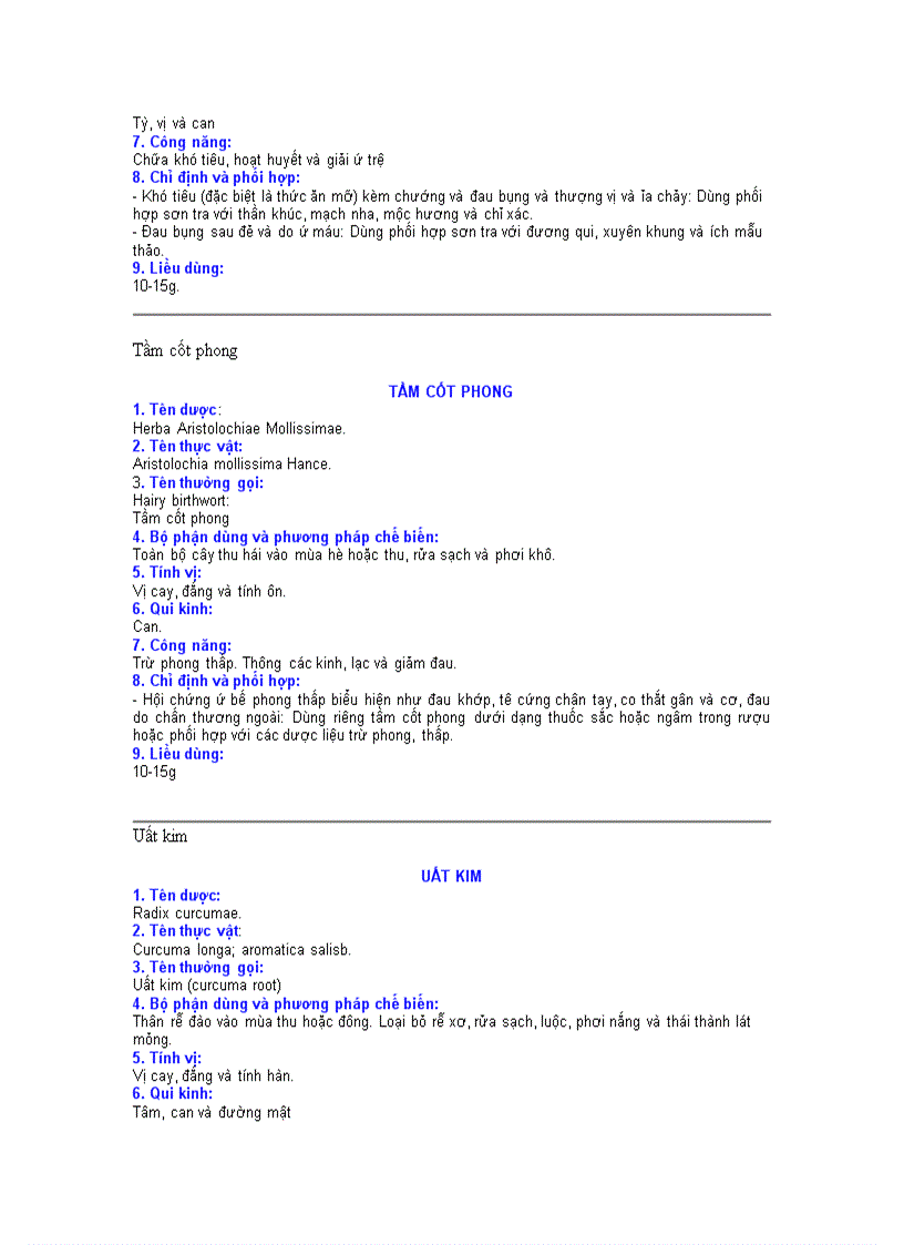 image for page Các vị thuốc đông y