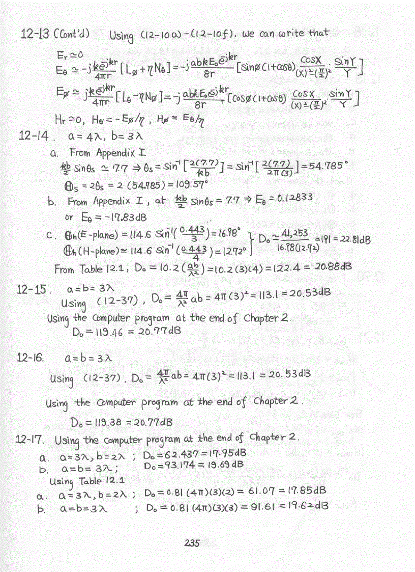 image for page Chapter 7 15 Solution of Antenna Theory Analysis and Design 3rd Edition Constantine Balanis Wiley 2