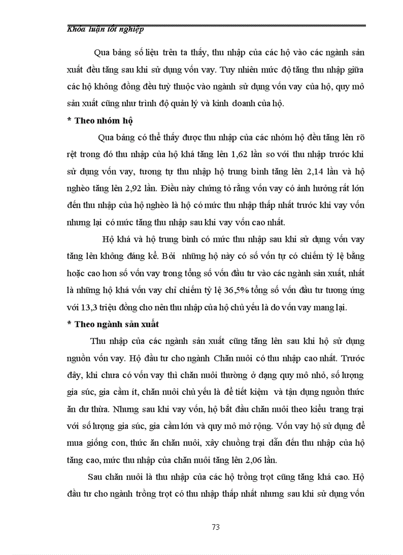 image for page Đánh giá hiệu quả sử dụng vốn tín dụng của hộ nông dân trên địa bàn xã Văn Thành huyện Yên Thành tỉnh Nghệ An