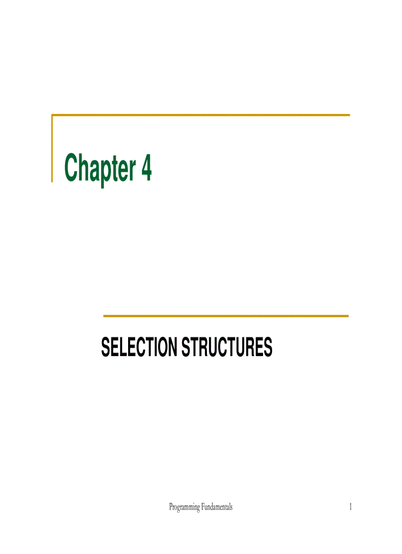 image for page Selection structures