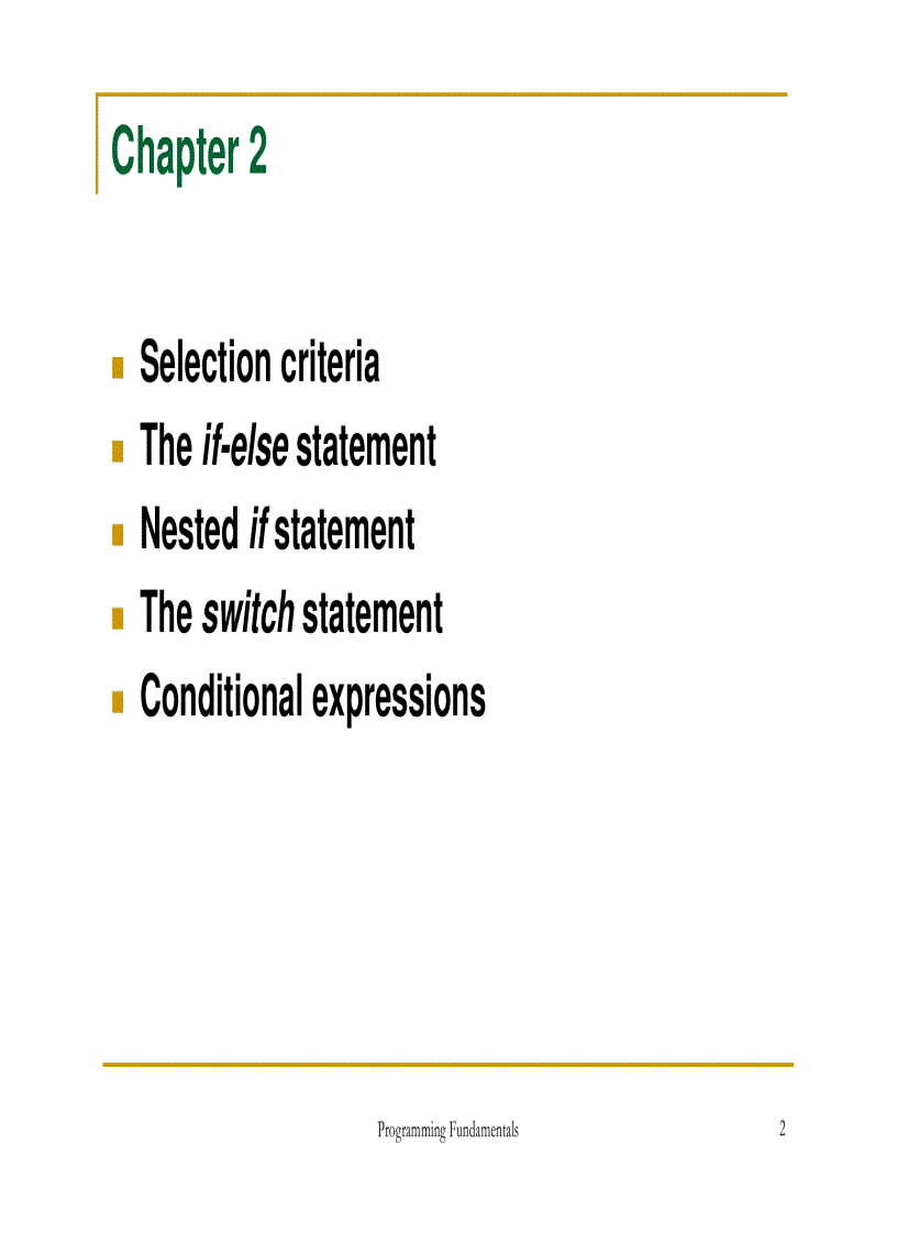 image for page Selection structures