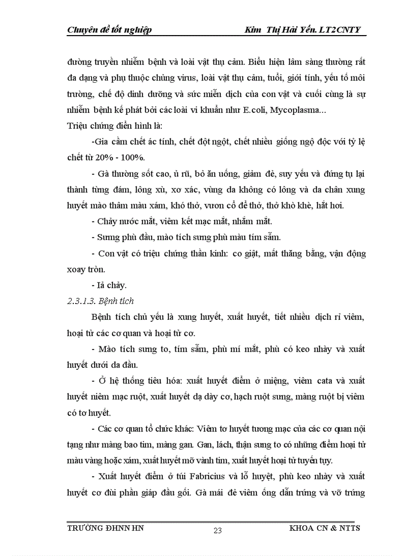 image for page Điều tra tình hình chăn nuôi và dịch bệnh trên đàn gia cầm tại xã Vân Hội Tam Dương Vĩnh Phúc 2011