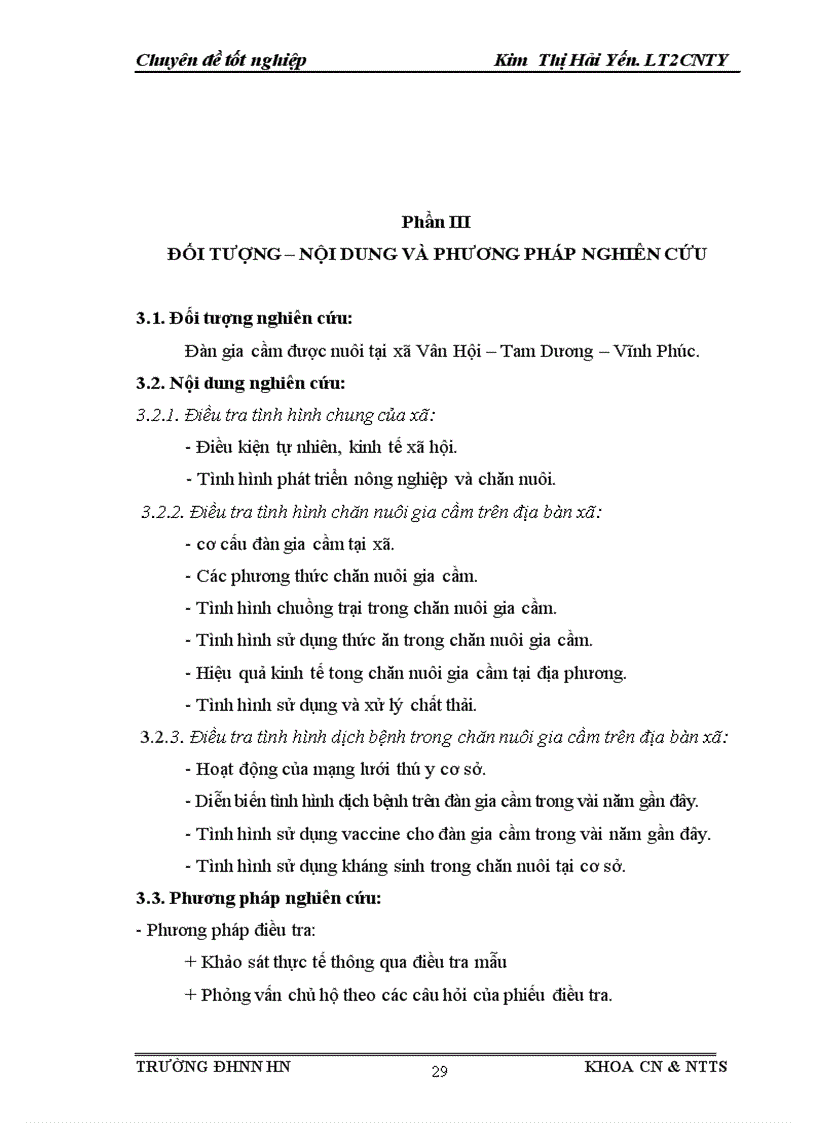 image for page Điều tra tình hình chăn nuôi và dịch bệnh trên đàn gia cầm tại xã Vân Hội Tam Dương Vĩnh Phúc 2011