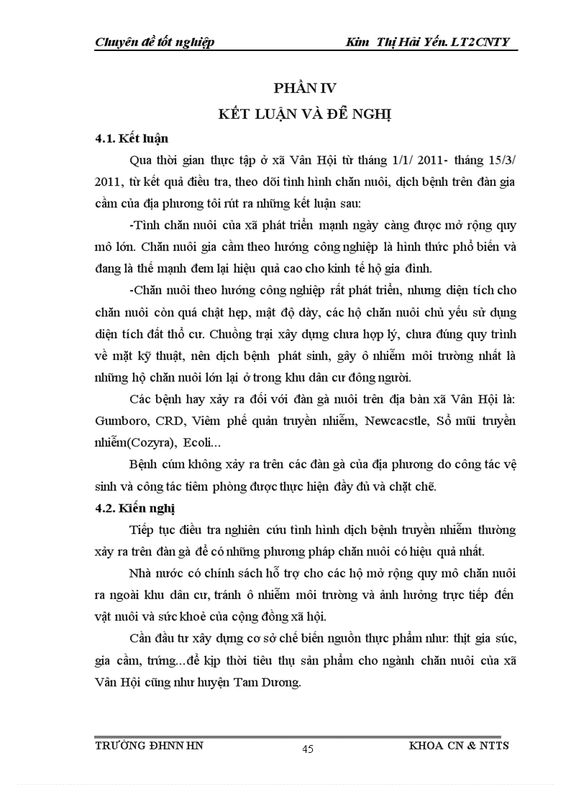 image for page Điều tra tình hình chăn nuôi và dịch bệnh trên đàn gia cầm tại xã Vân Hội Tam Dương Vĩnh Phúc 2011