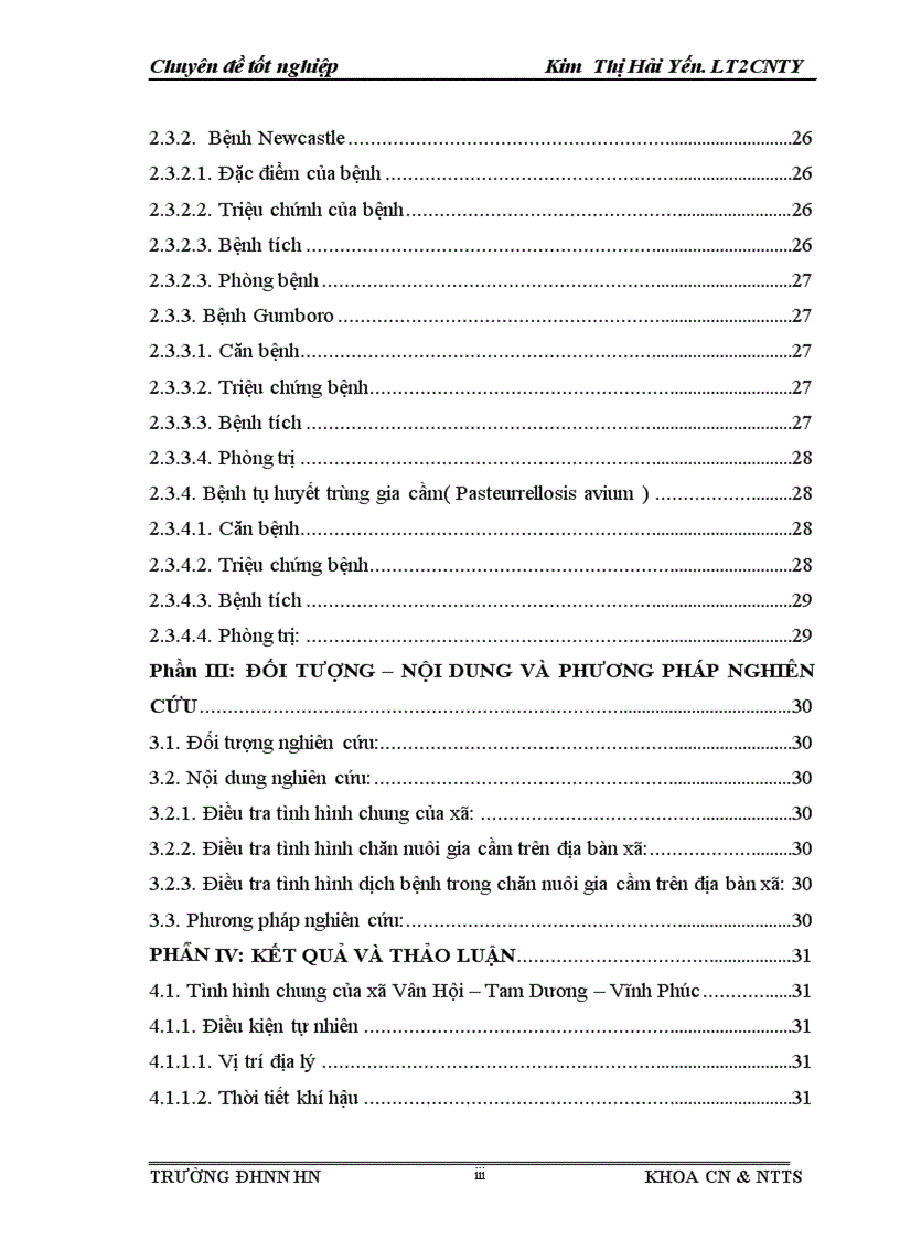 image for page Điều tra tình hình chăn nuôi và dịch bệnh trên đàn gia cầm tại xã Vân Hội Tam Dương Vĩnh Phúc 2011