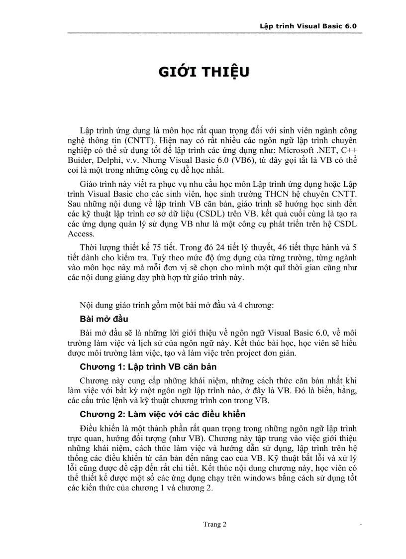 image for page Lập trình với Microsoft Visual Basic 6 0