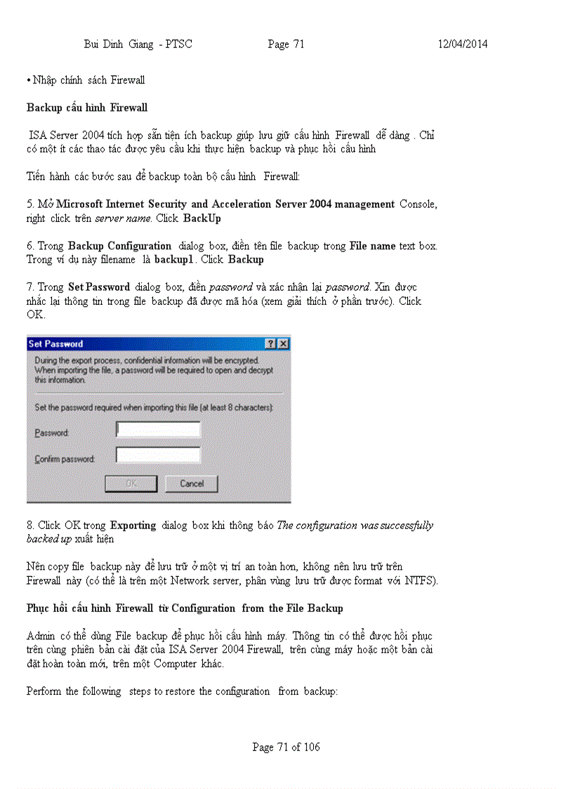 image for page Cài đặt và cấu hình ISA Server Firewall 2004