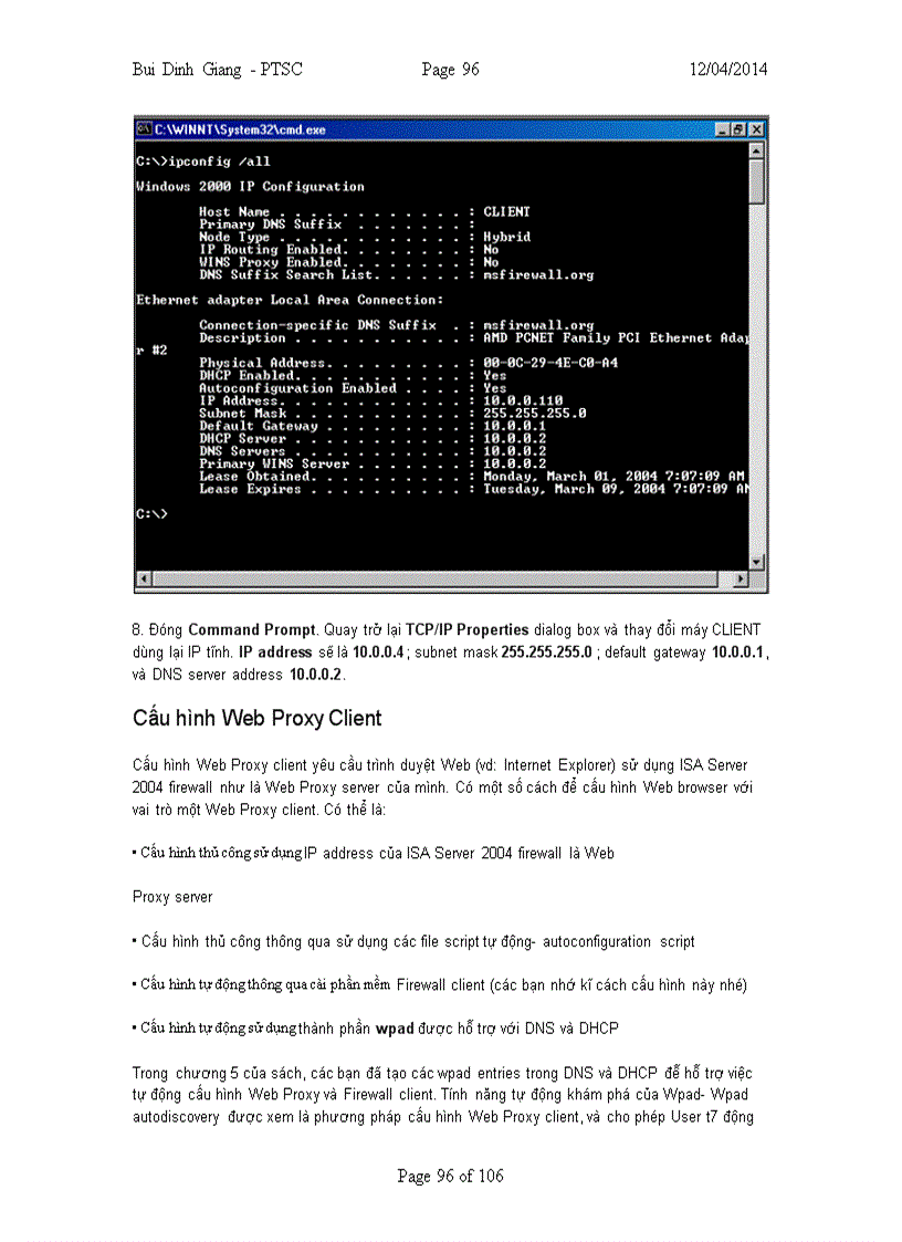 image for page Cài đặt và cấu hình ISA Server Firewall 2004