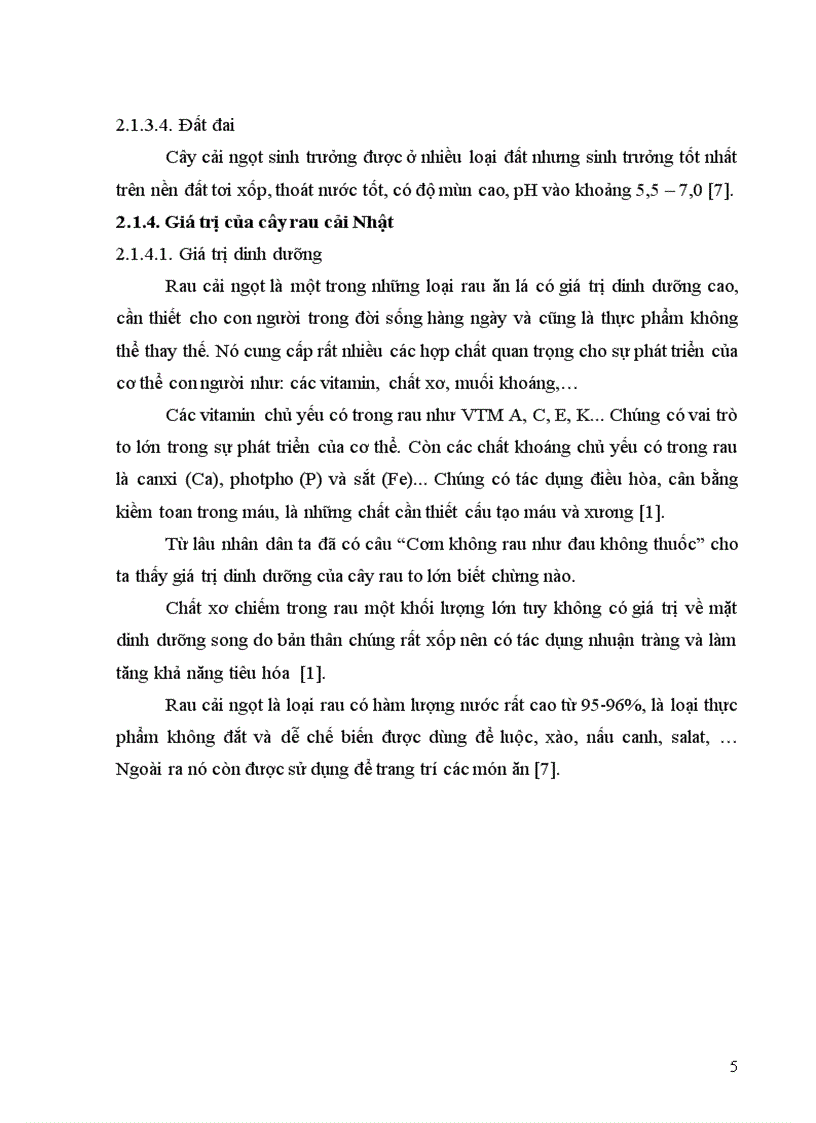 image for page Nghiên cứu ảnh hưởng của nhiệt độ bảo quản đến sự biến đổi chất lượng của rau cải Nhật Brassica rapa var perviridis 2011