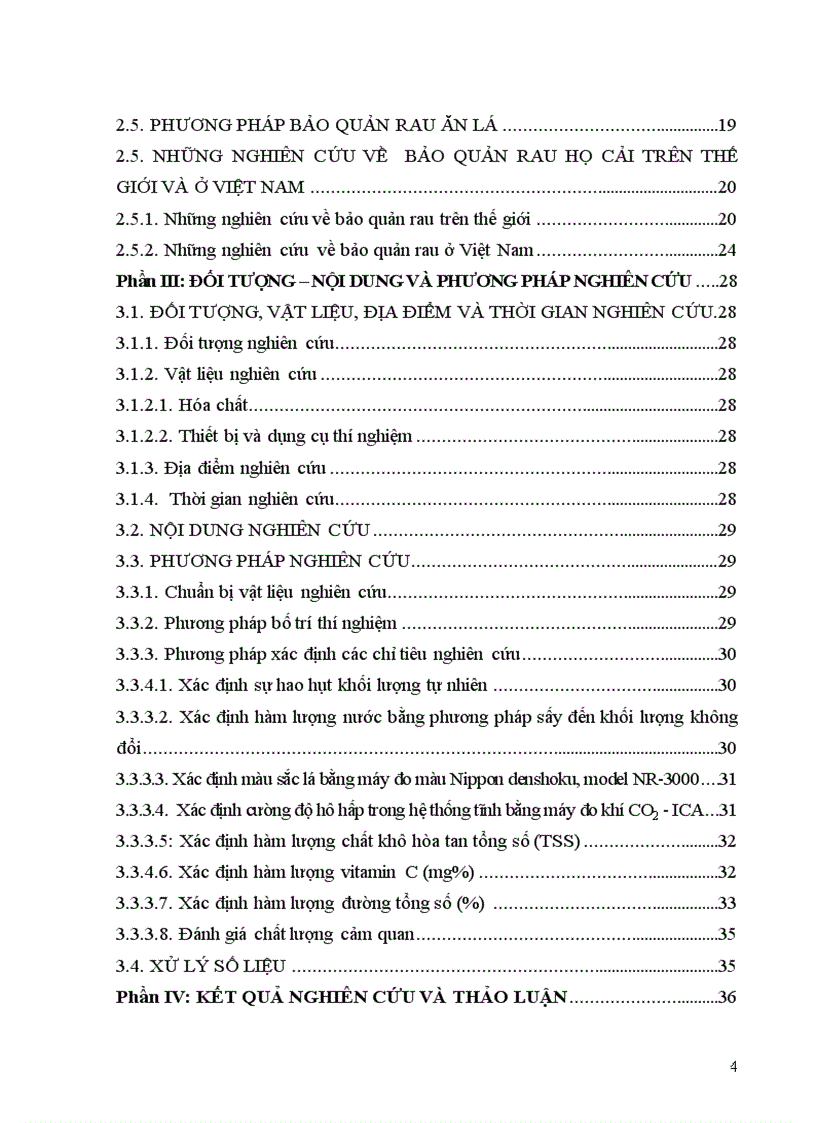 image for page Nghiên cứu ảnh hưởng của nhiệt độ bảo quản đến sự biến đổi chất lượng của rau cải Nhật Brassica rapa var perviridis 2011