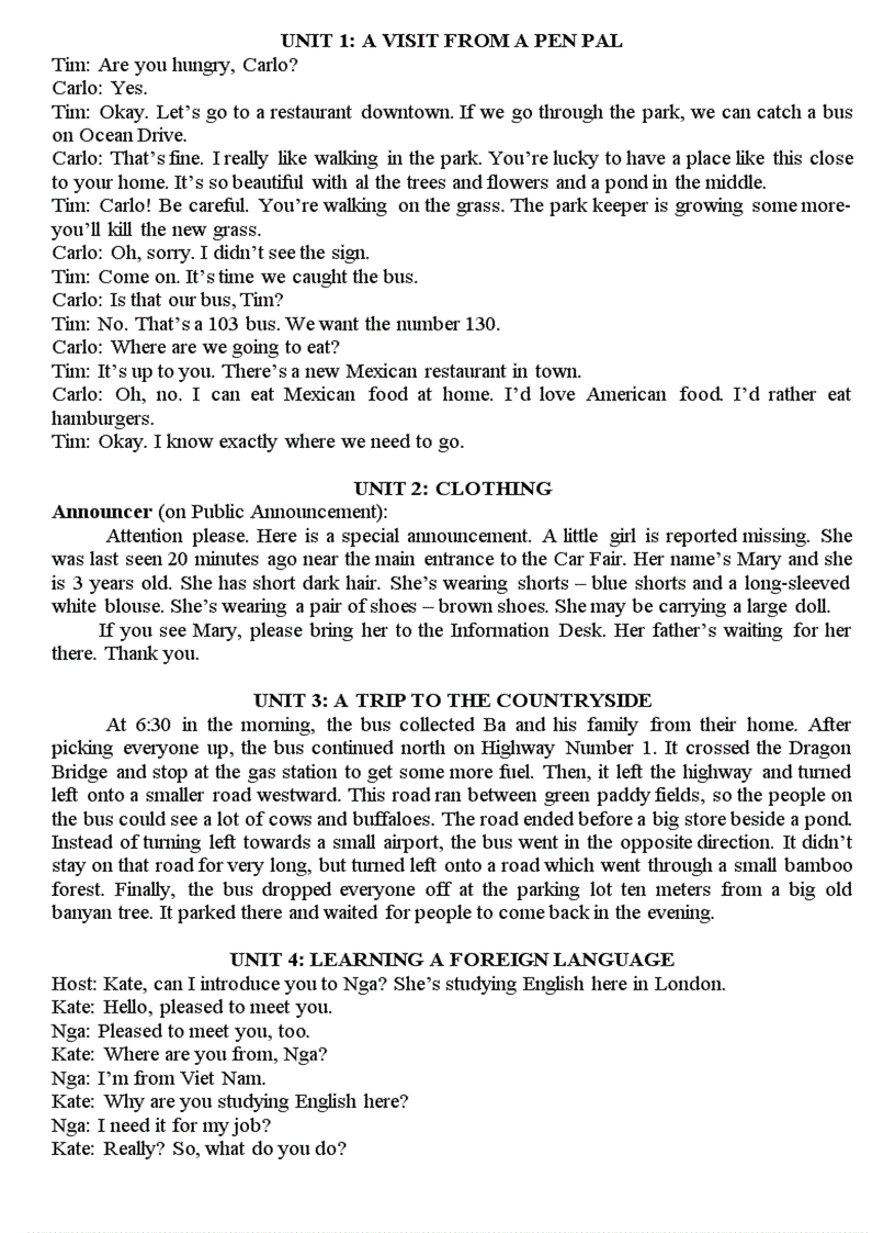 image for page Tapescript English 9