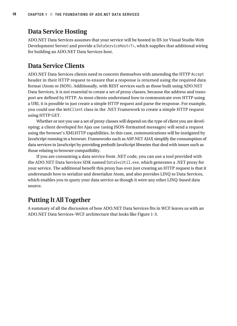 image for page Pro ADO NET Data Services Working with RESTful Data