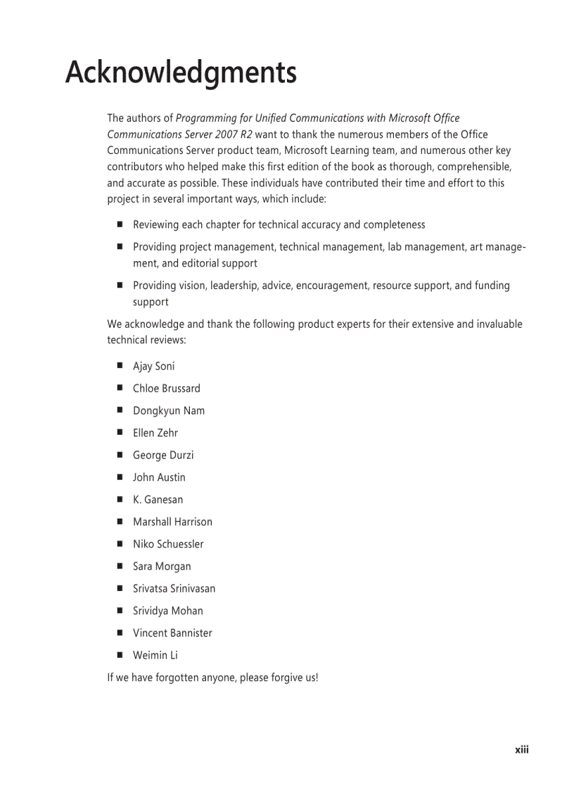 image for page Programming for Unified Communications with Microsoft Offi ce Communications Server 2007 R2