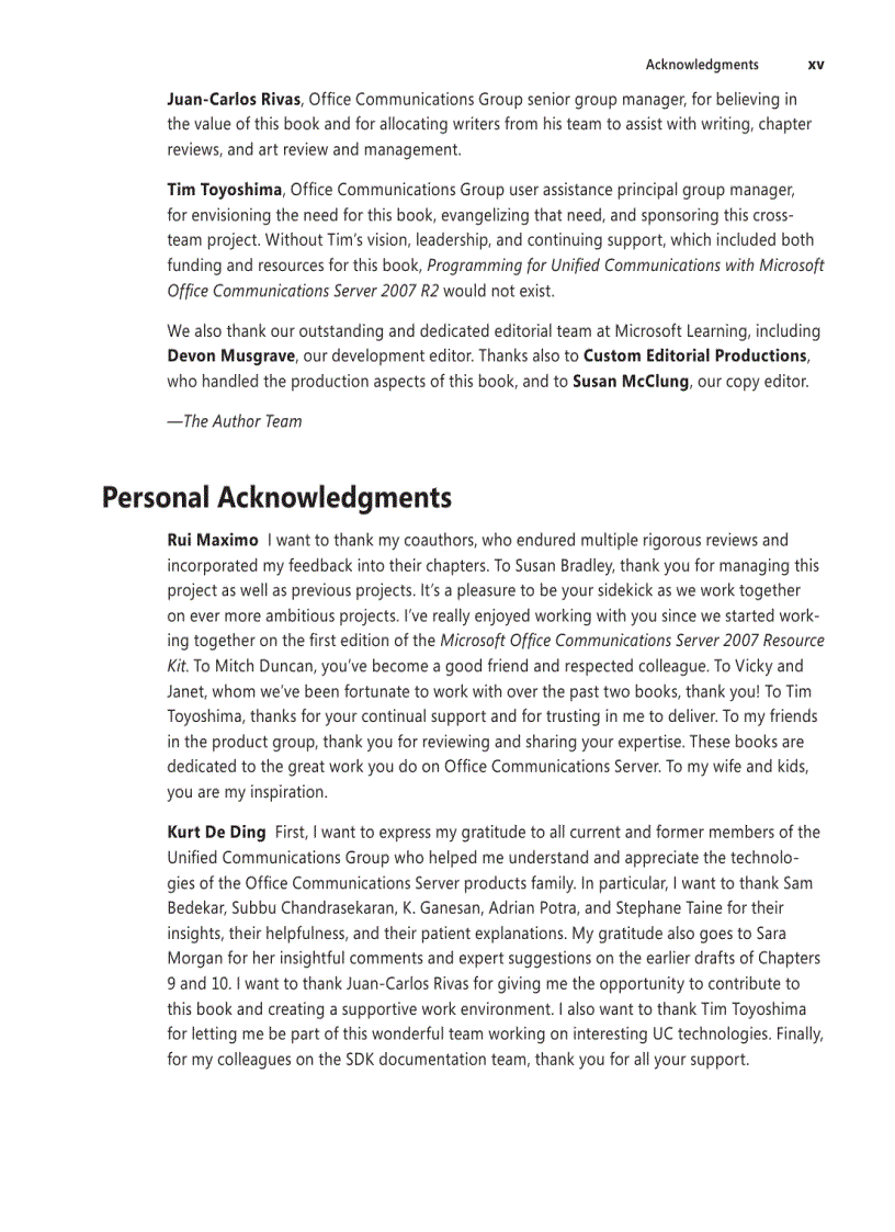image for page Programming for Unified Communications with Microsoft Offi ce Communications Server 2007 R2