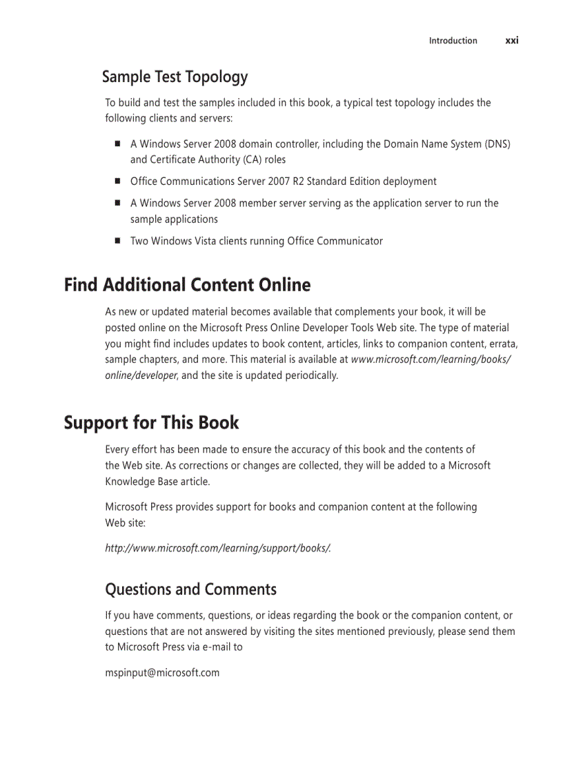 image for page Programming for Unified Communications with Microsoft Offi ce Communications Server 2007 R2