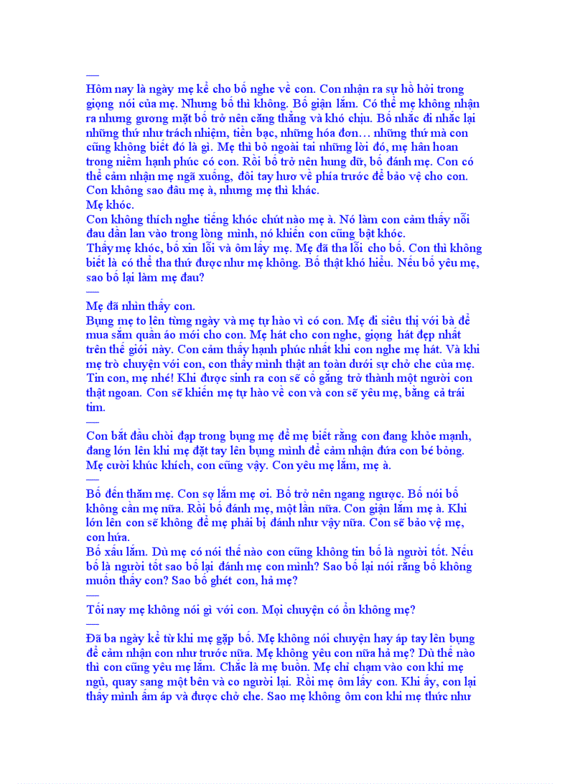 image for page Thư gửi mẹ của con Lời của một thai nhi