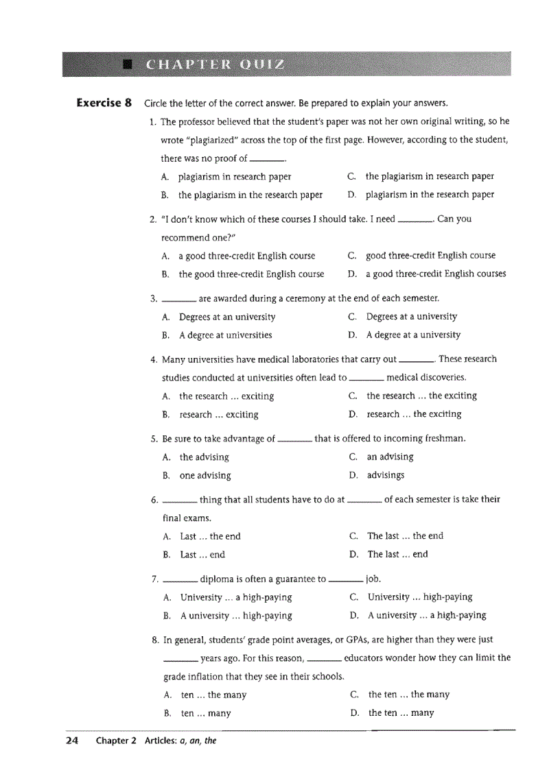 image for page Top 20 Great grammar for great writing