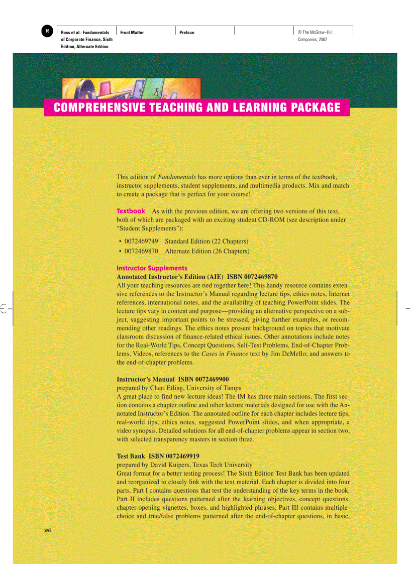 image for page Fundamentals Of Corporate Finance