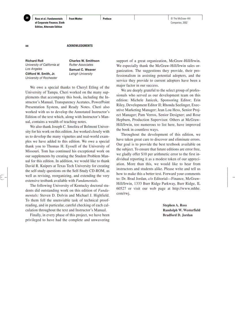 image for page Fundamentals Of Corporate Finance