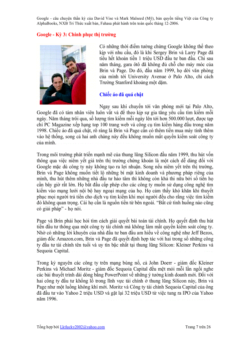 image for page Giai thoại về google