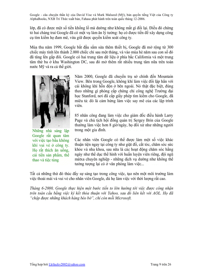 image for page Giai thoại về google