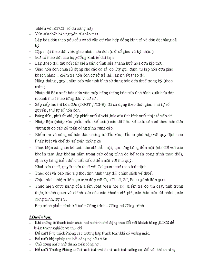 image for page Mô tả công việc nhân viên kế toán công nợ