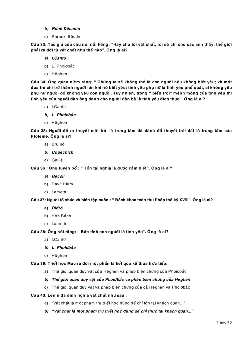 image for page 150 câu trắc nghiêm triết học Mac Lenin