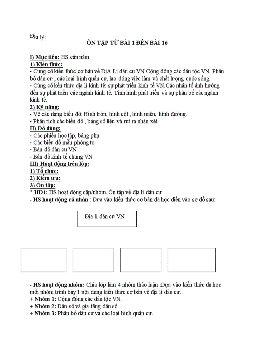 image for page Địa lý ÔN TẬP TỪ BÀI 1 ĐẾN BÀI 16