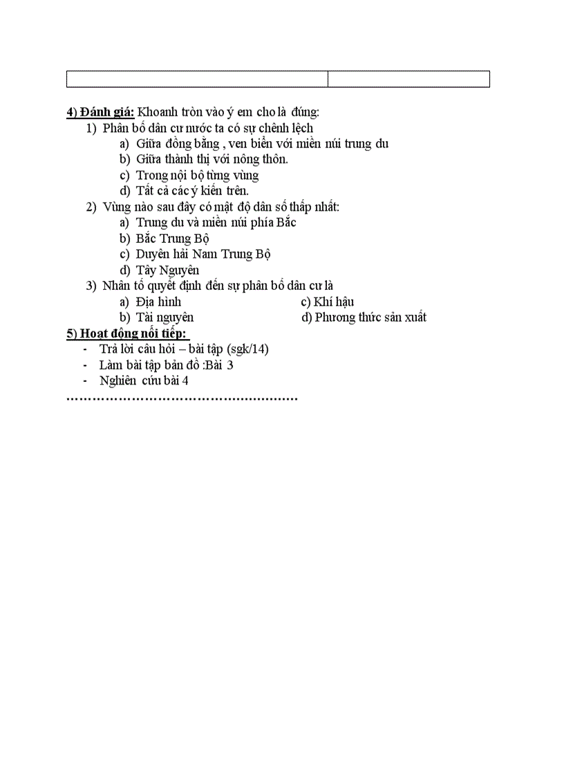 image for page Địa lý PHÂN BỐ DÂN CƯ VÀ CÁC LOẠI HÌNH QUẦN CƯ