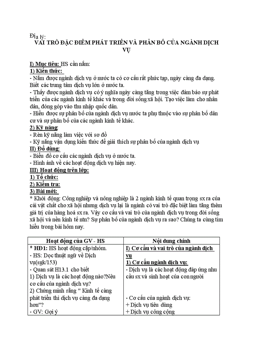 image for page Địa lý VAI TRÒ ĐẶC ĐIỂM PHÁT TRIỂN VÀ PHÂN BỐ CỦA NGÀNH DỊCH VỤ