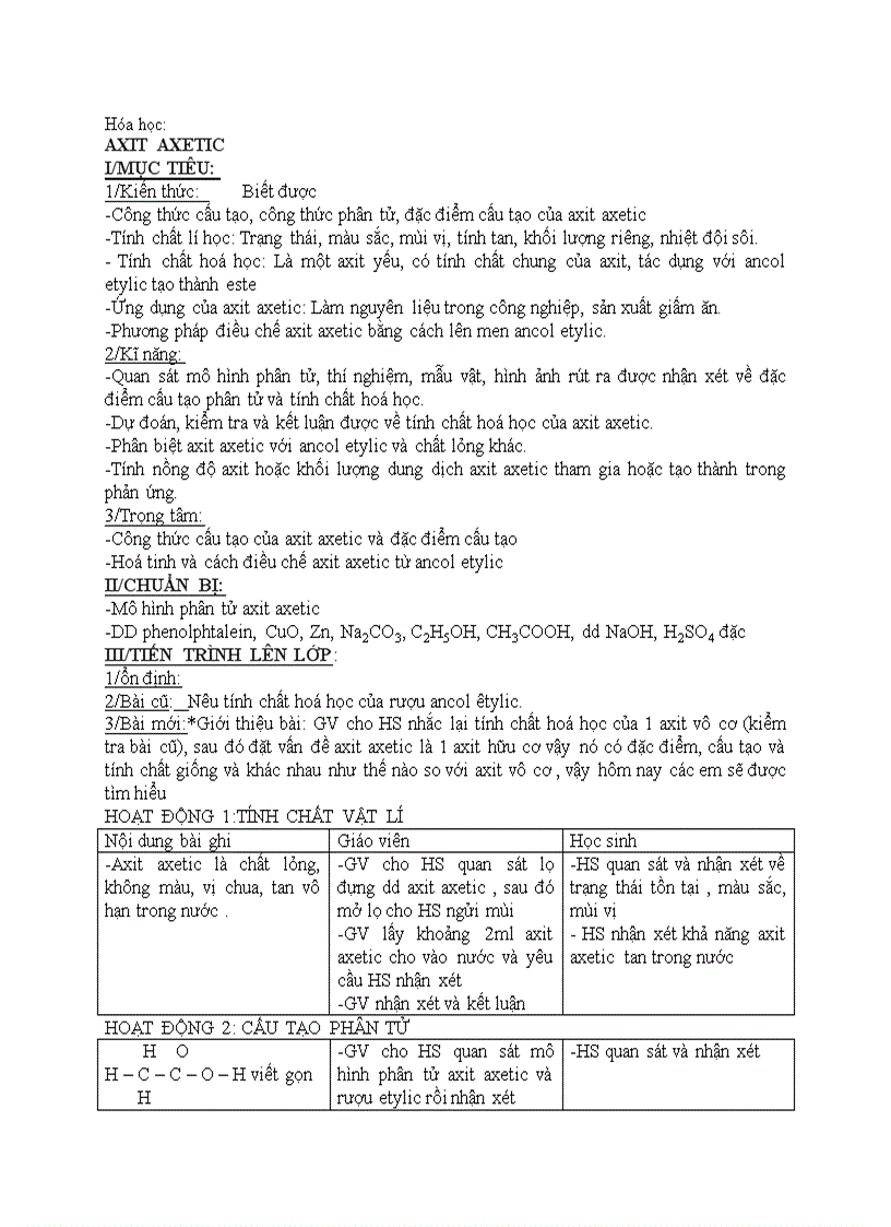 image for page Hóa học AXIT AXETIC