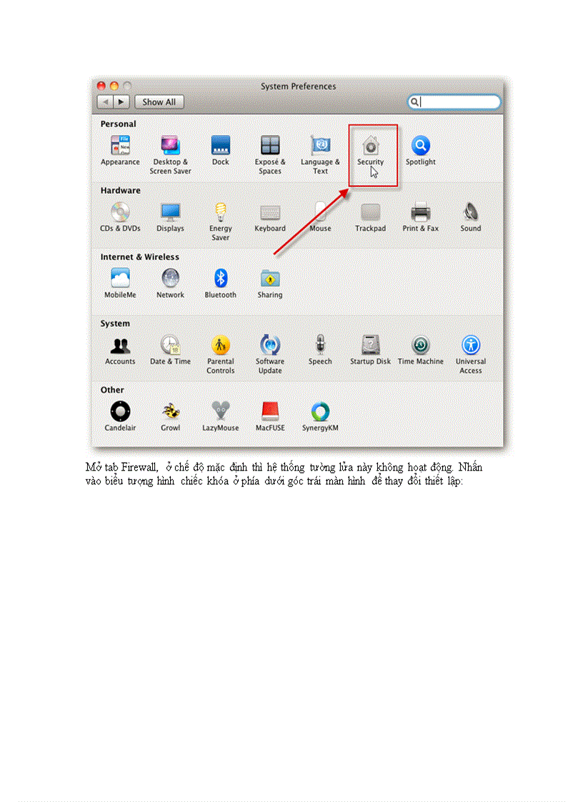 image for page Kích hoạt chế độ Firewall trong Mac OS X Snow Leopard