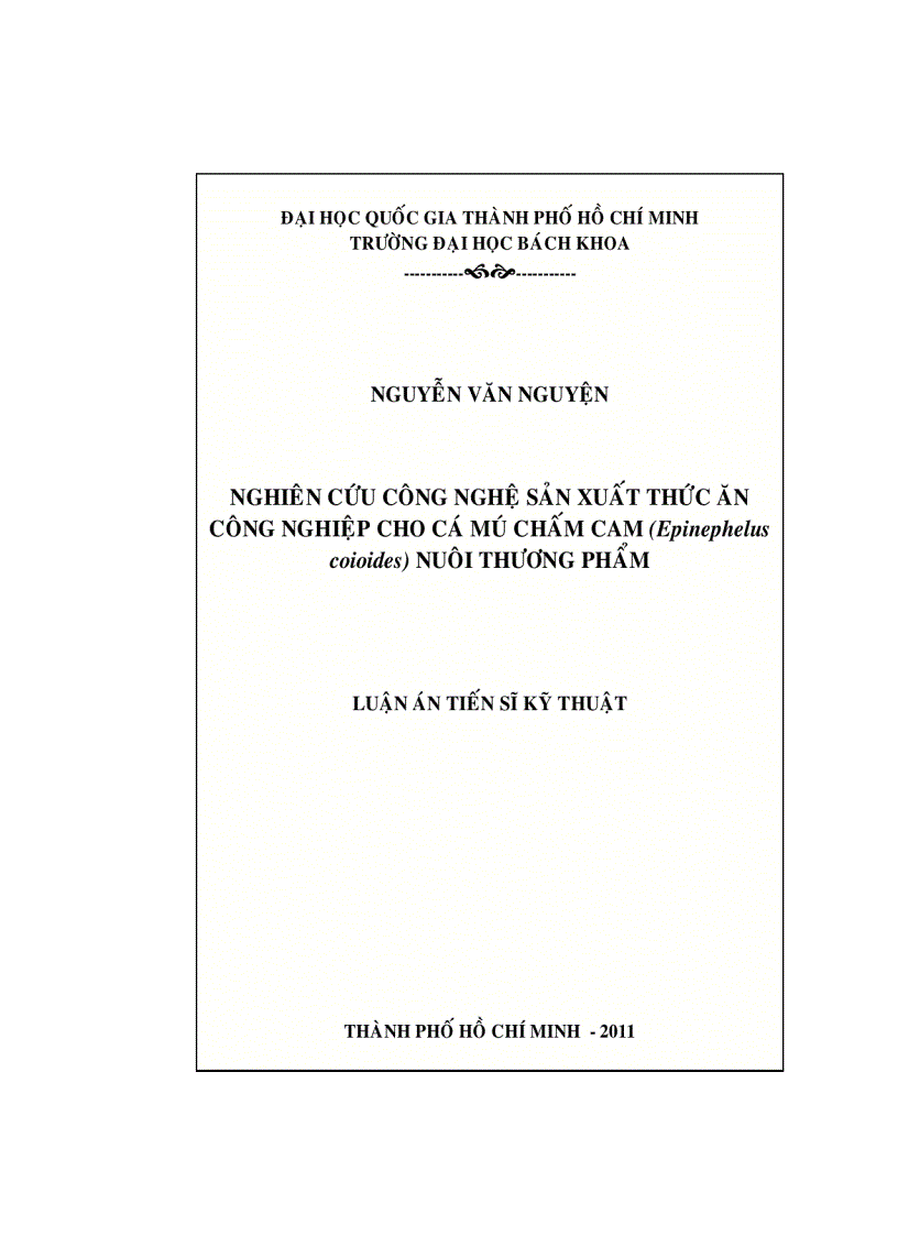 image for page Nghiên cứu công nghệ sản xuất thức ăn cho cá mú chấm cam nuôi thương phẩm