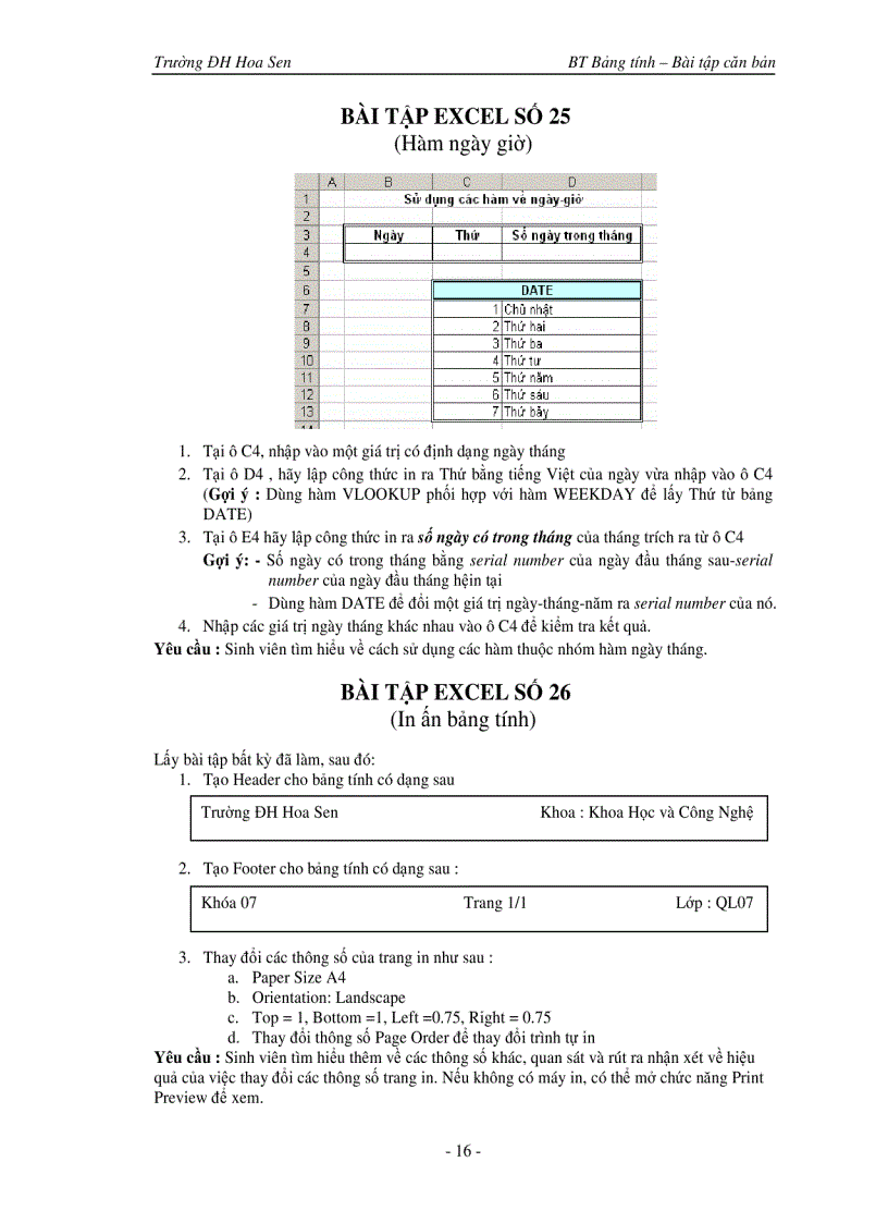 image for page Bài tập và một số điều cần biết về Excel căn bản