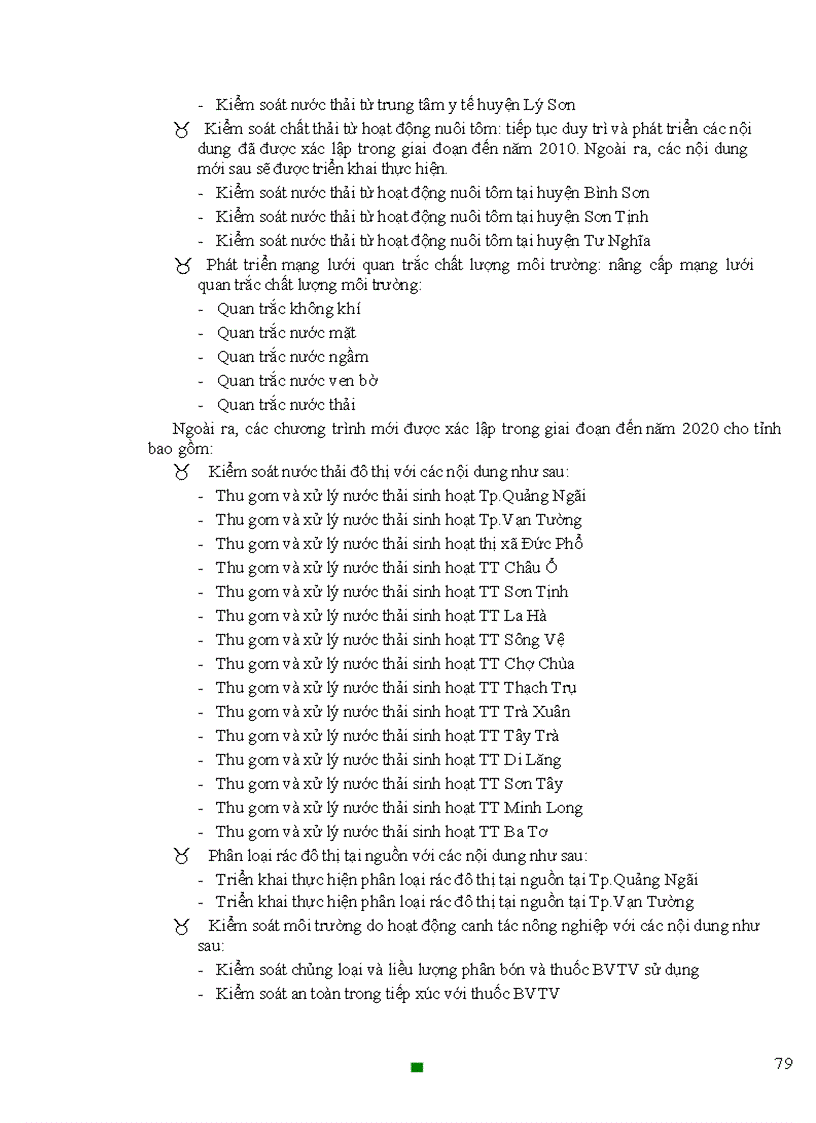 image for page Xây dựng kế hoạch bảo vệ môi trường tỉnh quảng ngãi giai đoạn 2006 2010 và định hướng đến 2020