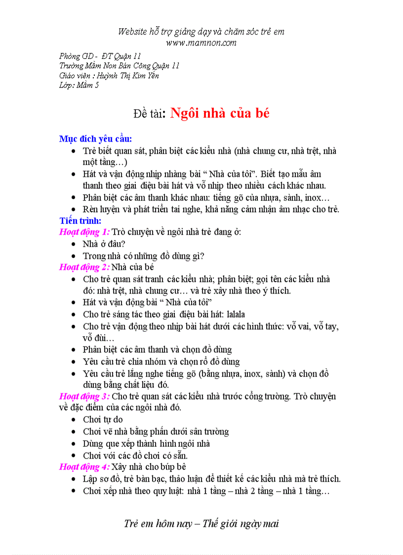 image for page Ngôi nhà của bé