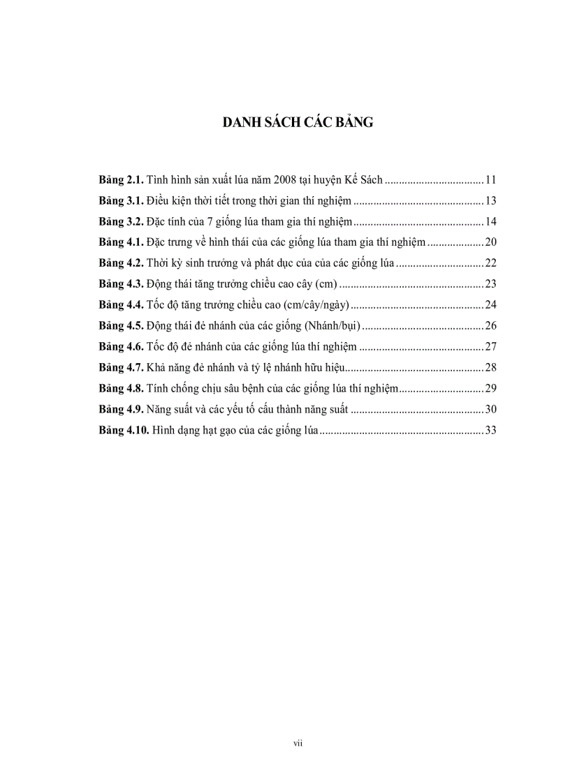 image for page Khảo sát đặc điểm nông học và năng suất của 7 giống lúa thuần trong vụ Đông Xuân 2008 2009 tại xã Đại Hải huỵên Kế Sách tỉnh Sóc Trăng