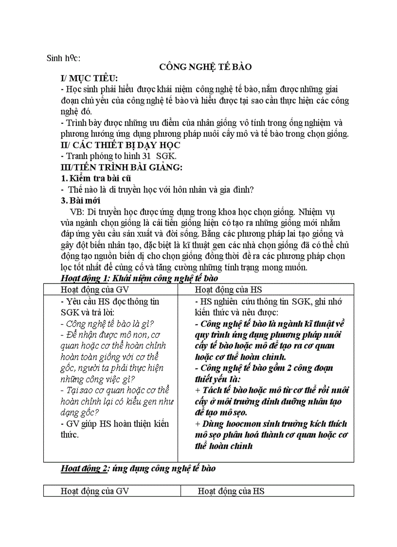 image for page Sinh học CÔNG NGHỆ TẾ BÀO