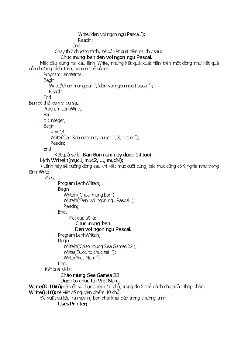 image for page Tin học CÂU LỆNH ĐƠN