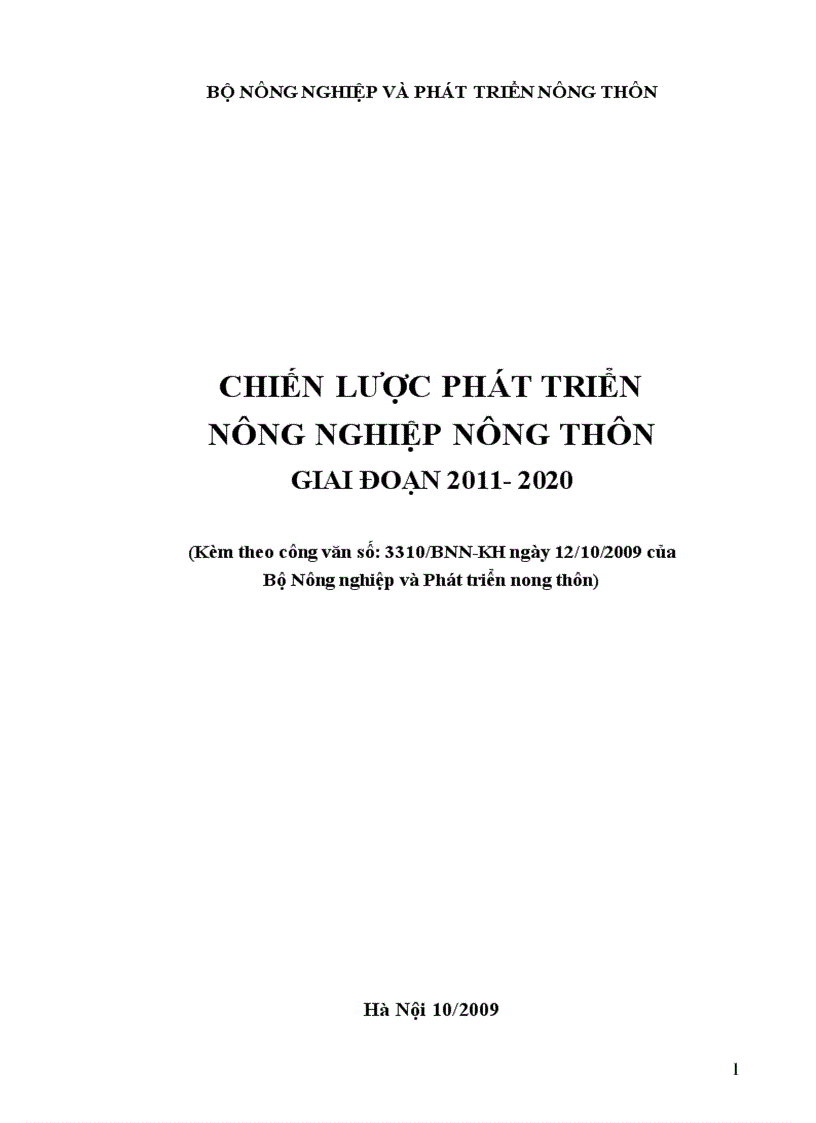 image for page Chiến lược phát triển nông nghiệp nông thôn giai đoạn 2011 2020