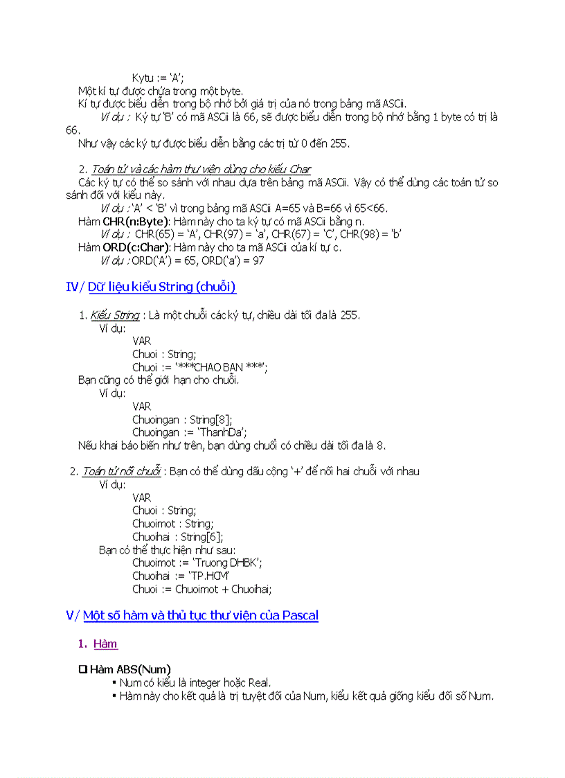 image for page Tin học KIỂU DỮ LIỆU CƠ SỞ