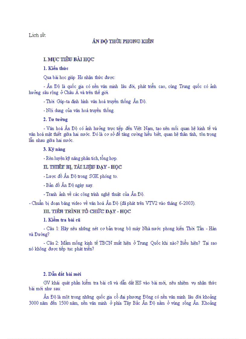 image for page Lịch sử ẤN ĐỘ THỜI PHONG KIẾN 1