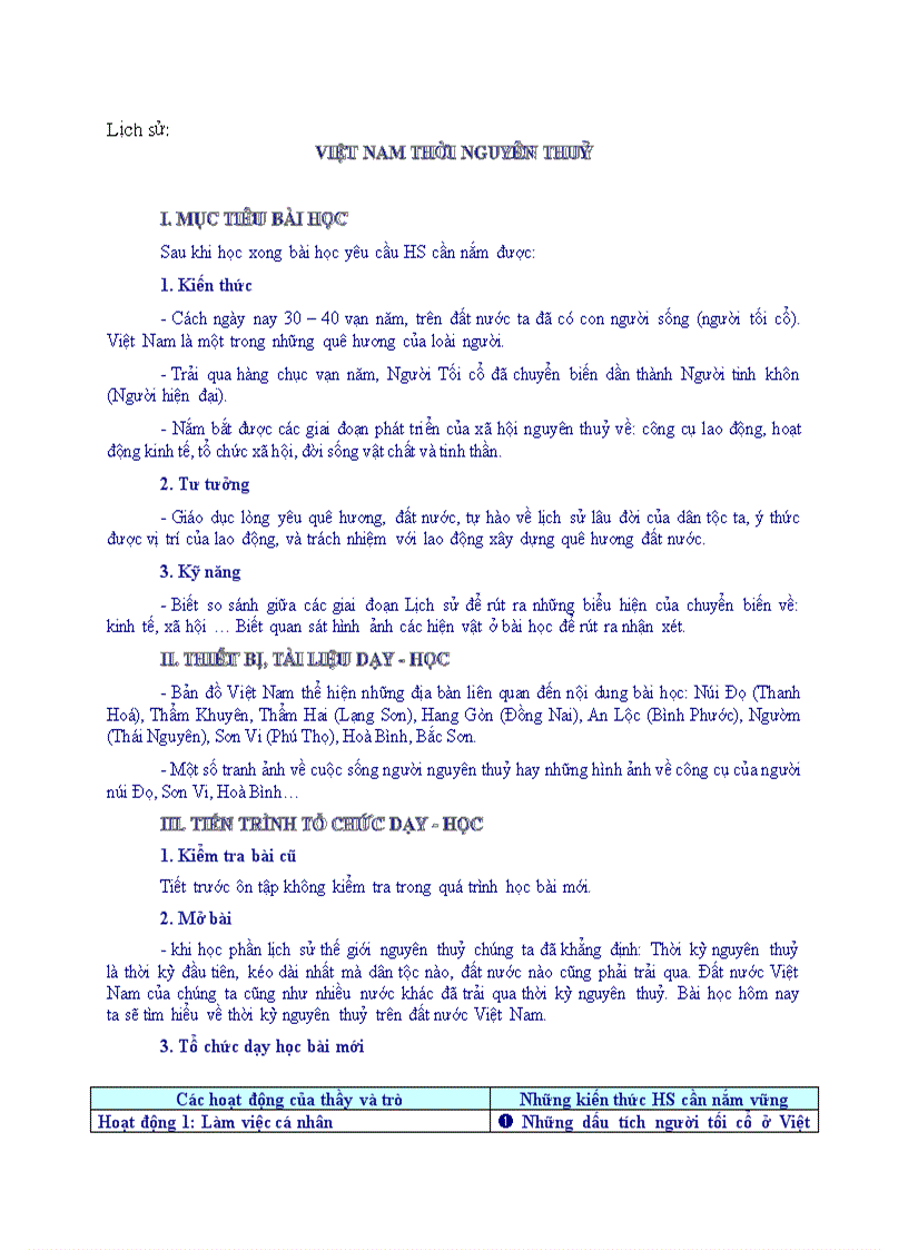 image for page Lịch sử VIỆT NAM THỜI NGUYÊN THUỶ