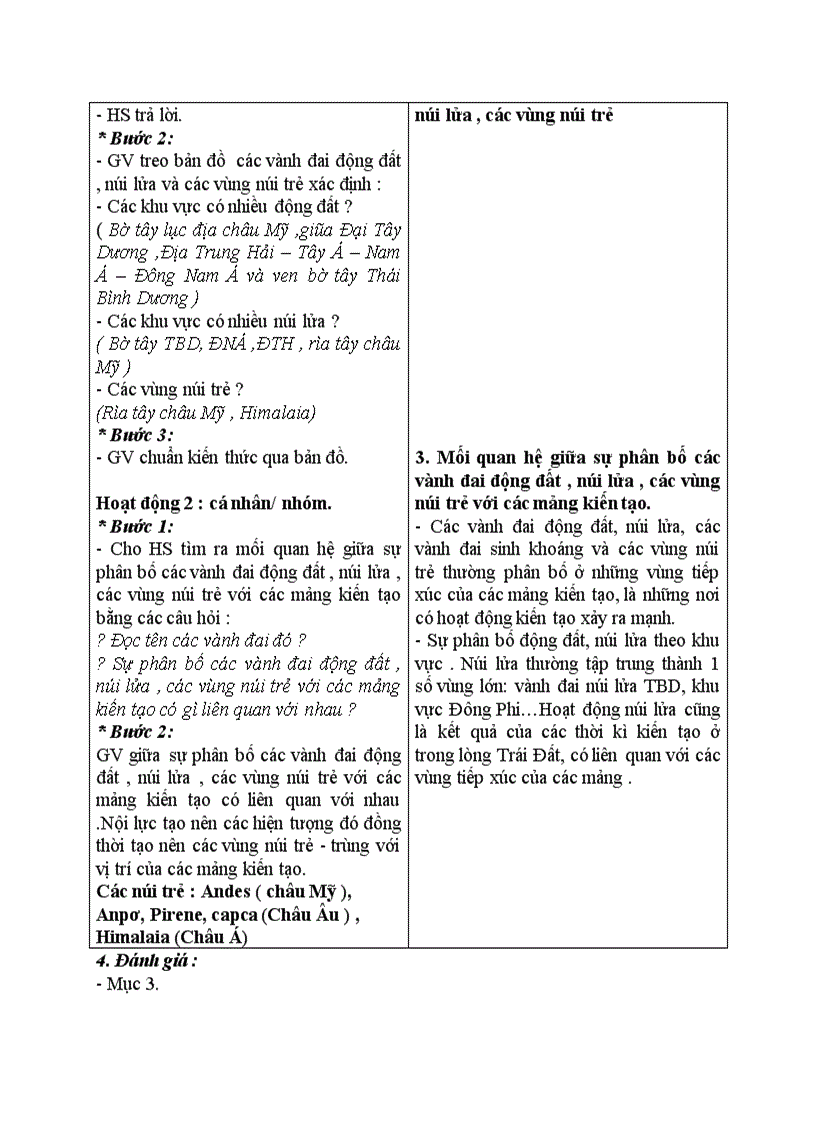 image for page Địa lý THỰC HÀNH VỀ SỰ PHÂN BỐ CÁC VÀNH ĐAI ĐỘNG ĐẤT NÚI LỬA VÀ CÁC VÙNG NÚI TRẺ TRÊN BẢN ĐỒ