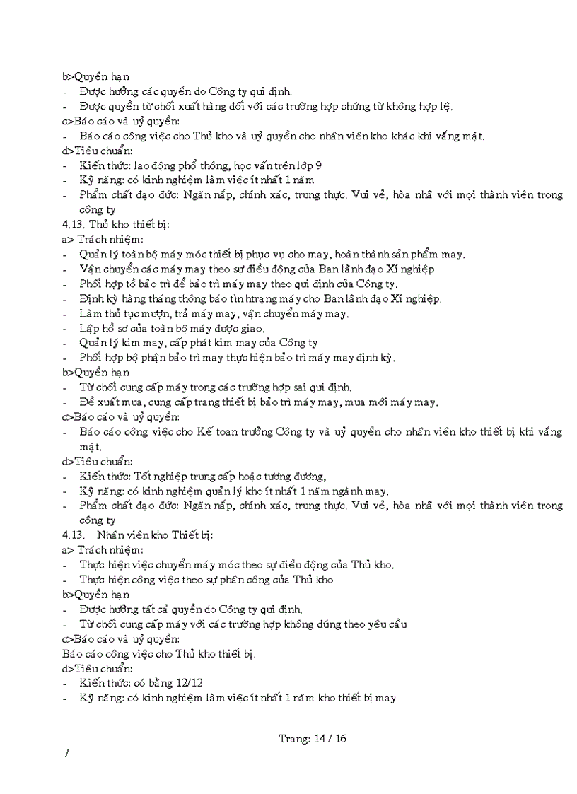 image for page Bản chức năng nhiệm vụ và mô tả công việc phòng kế toán